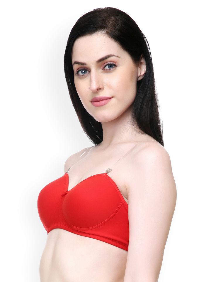 Buy Lady Lyka Red Solid Non Wired Lightly Padded T Shirt Bra SWEET18 RED -  Bra for Women 6701097