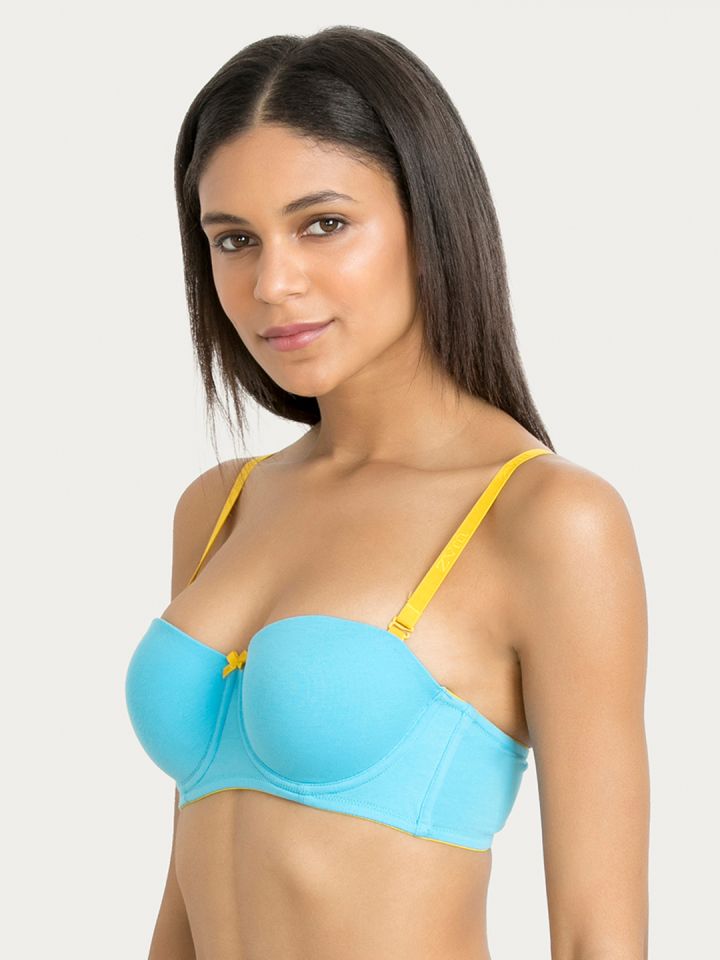 Lightly-Padded Wired Demi Coverage Seamless Multiway Strapless Bra -  BRA10808