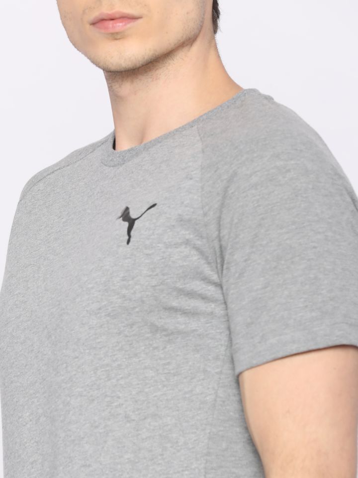 Puma Grey Evostripe Move Round Neck T shirt