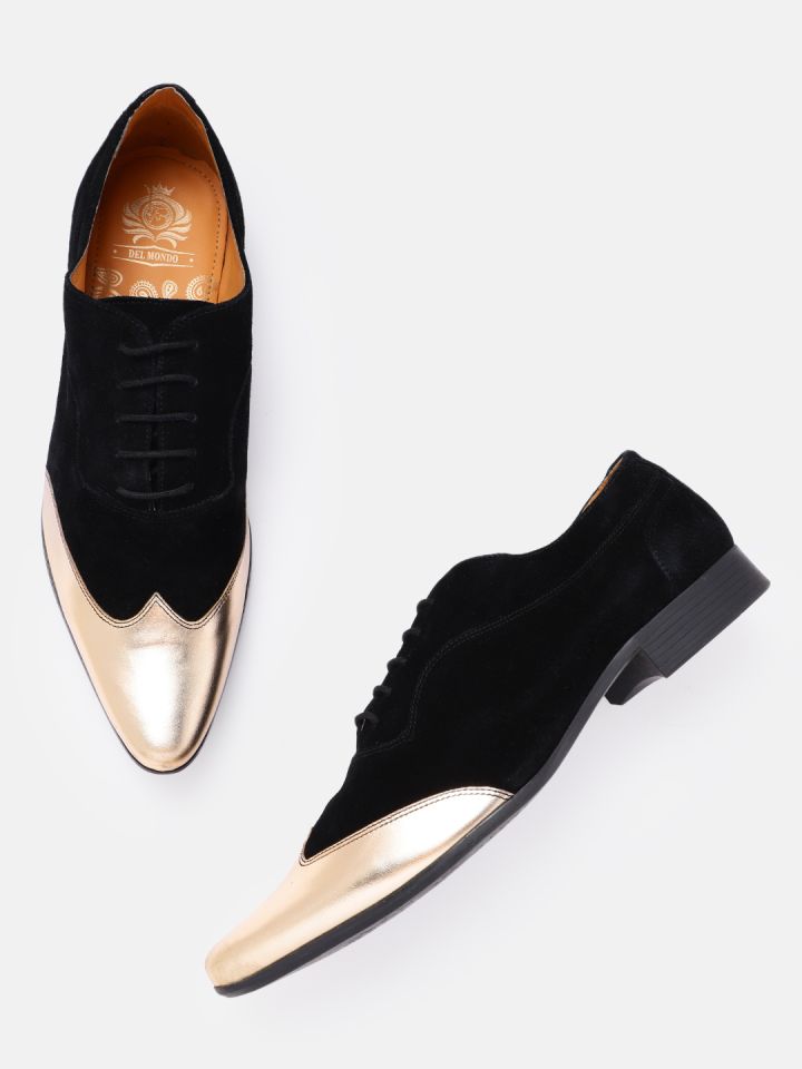 Black and gold oxford shoes 2025