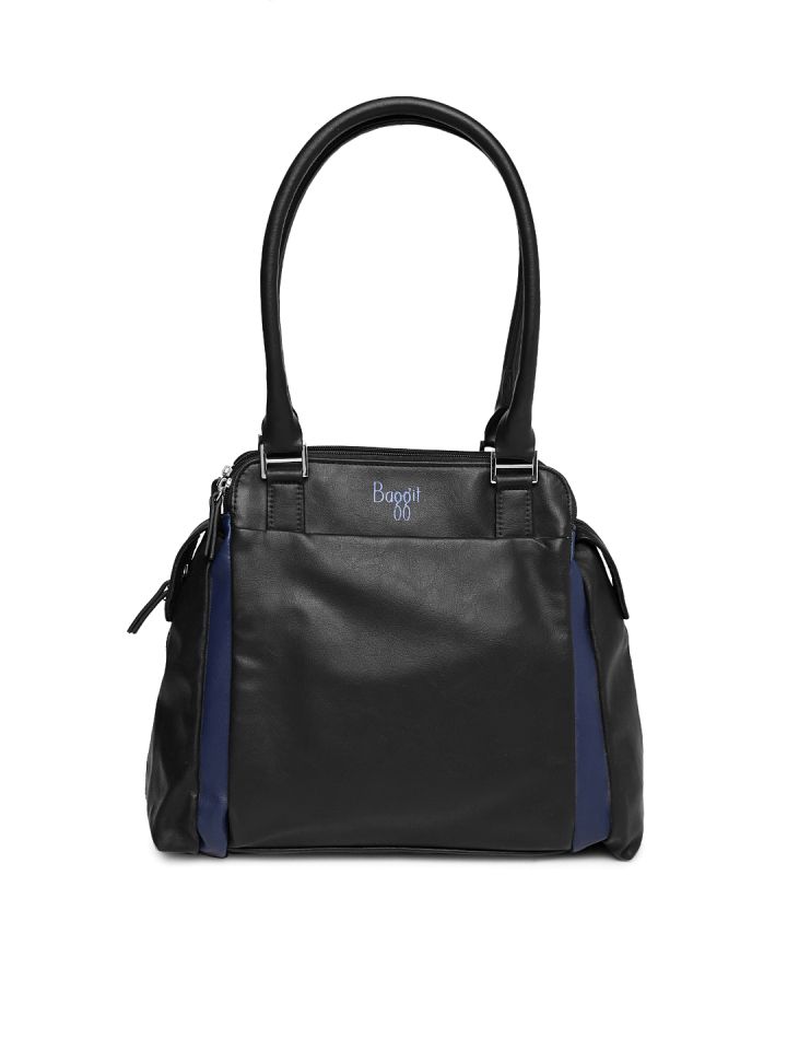 Buy Baggit Black Solid Shoulder Bag Handbags for Women 6713738