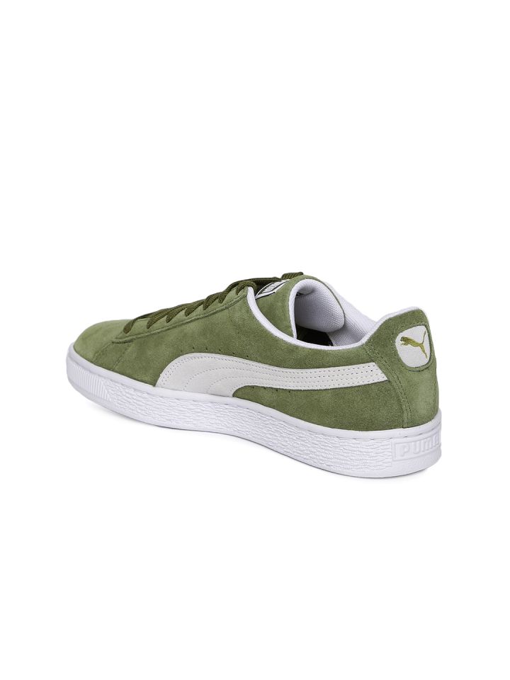 Buy Puma Unisex Olive Green Suede Sneakers Casual Shoes for