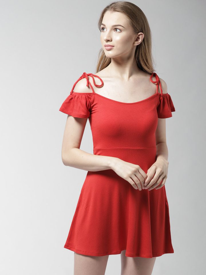 Forever 21 red best sale off the shoulder dress