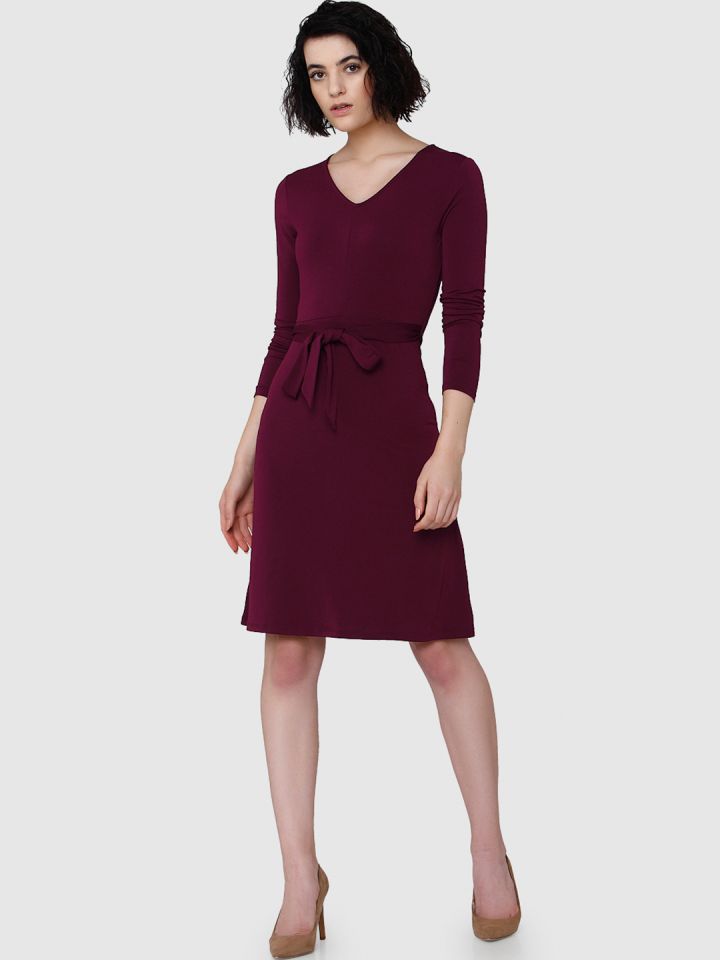 vero moda burgundy dress