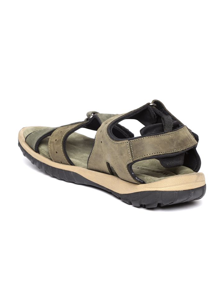 Woodland ProPlanet Men Olive Green Nubuck Leather Comfort Sandals