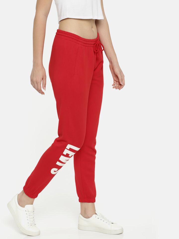 Buy Levis Women Red Slim Fit Solid Joggers - Trousers for Women 6799293 |  Myntra