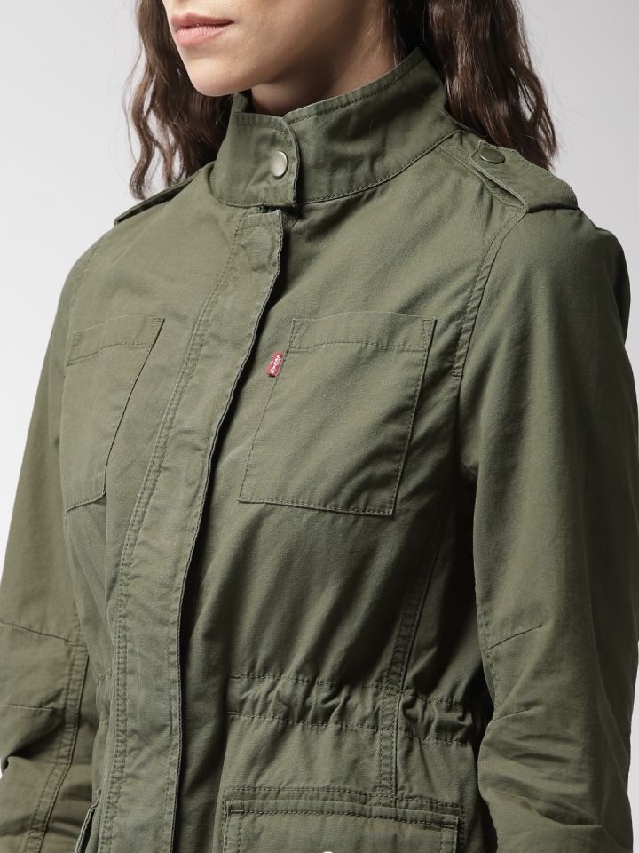 Levi's army green jacket online womens
