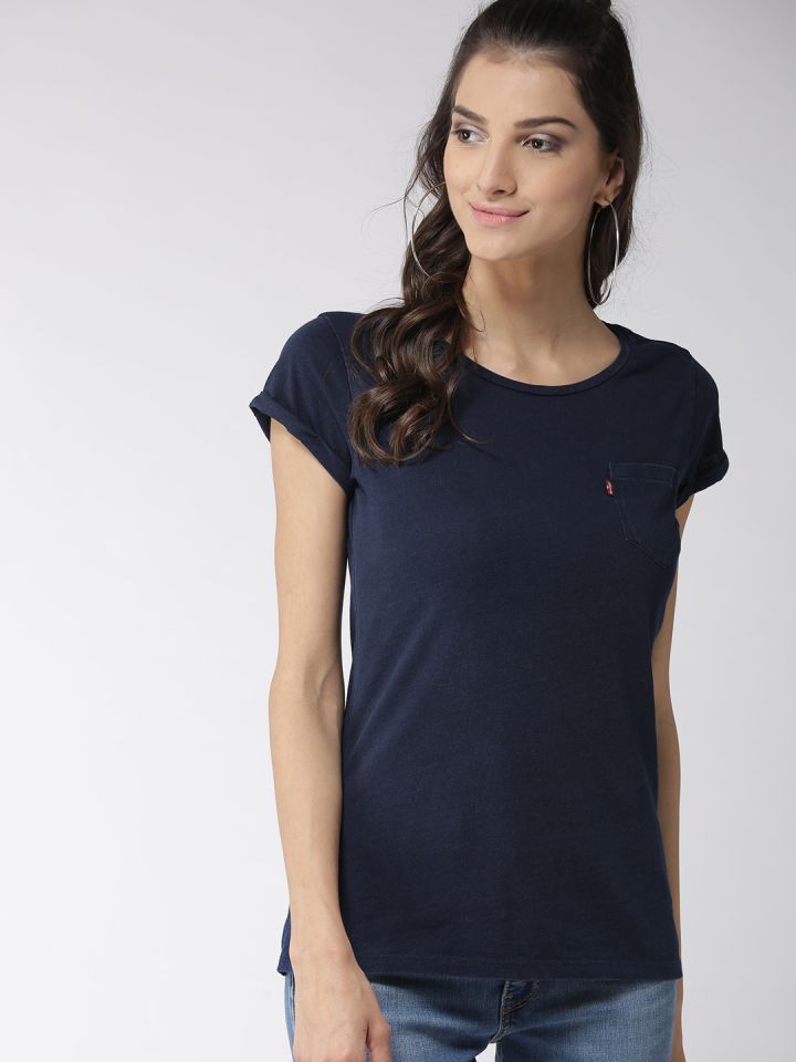 Levis blue store t shirt women's