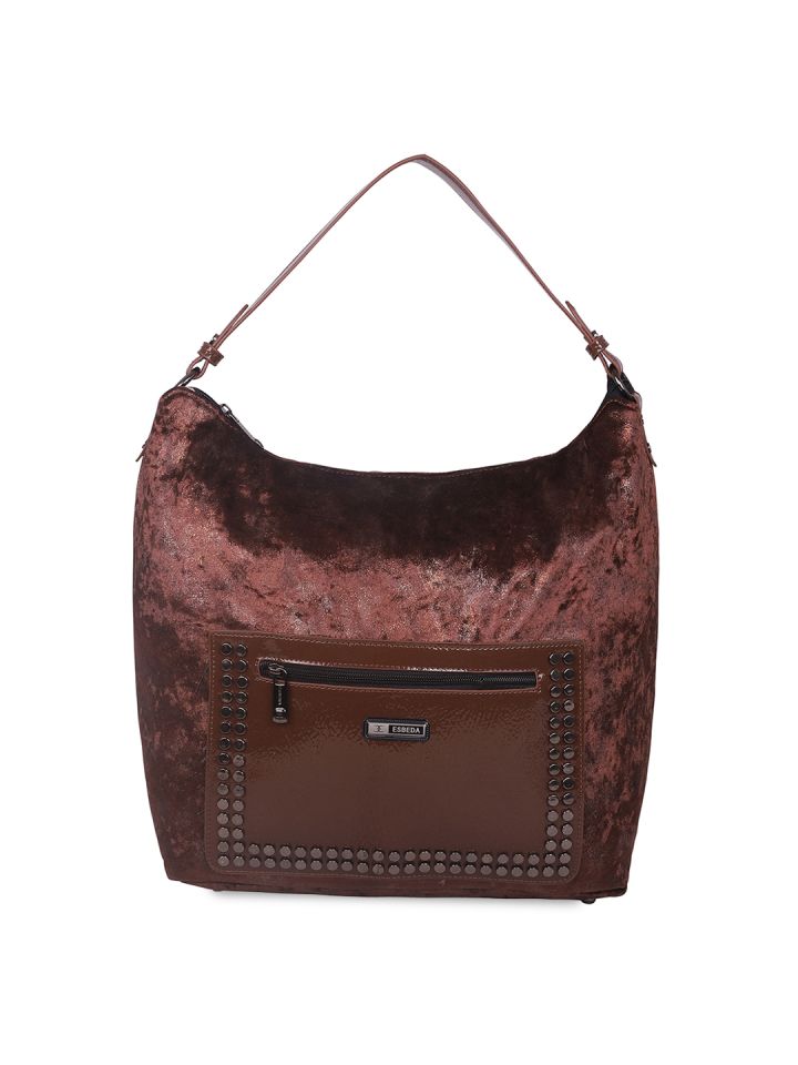 Buy ESBEDA Brown Solid Tote Bag Handbags for Women 6806641 Myntra