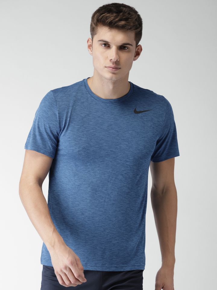 Nike breathe t shirt blue discount