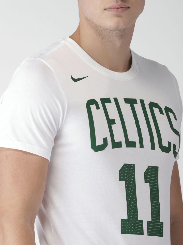 Buy Nike Men White Kyrie Irving Boston Celtics DRI FIT T Shirt