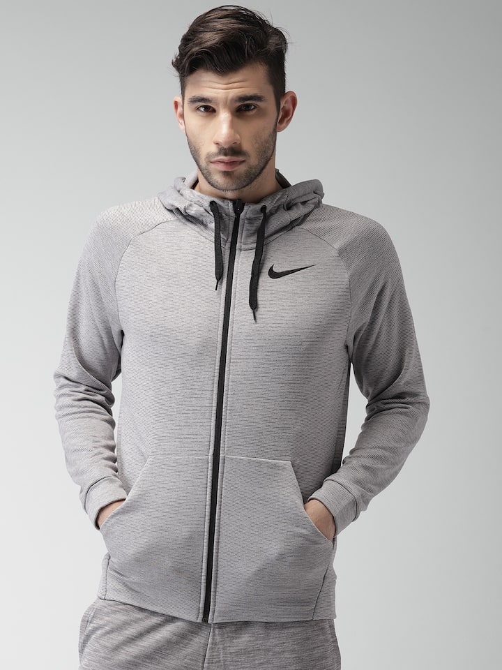 Buy Nike Men Grey AS M NK DRY HOODIE FZ FLEECE Sporty - Jackets for Men 6814085 | Myntra