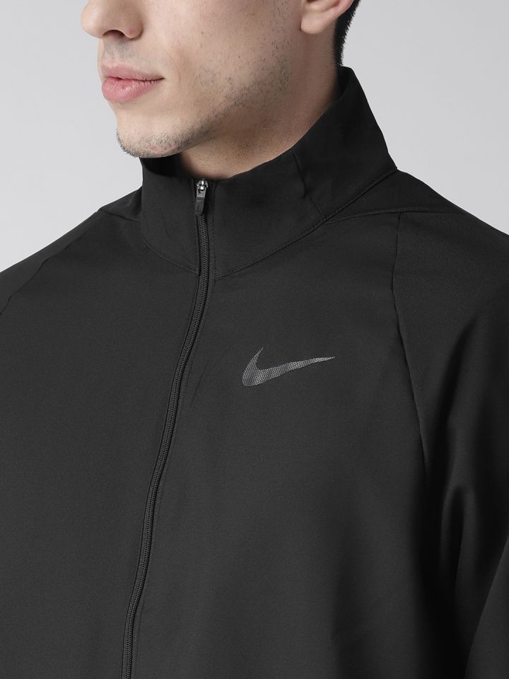 Nike Men Black AS M NK DRY JKT TEAM WOVEN Solid Sporty Jacket