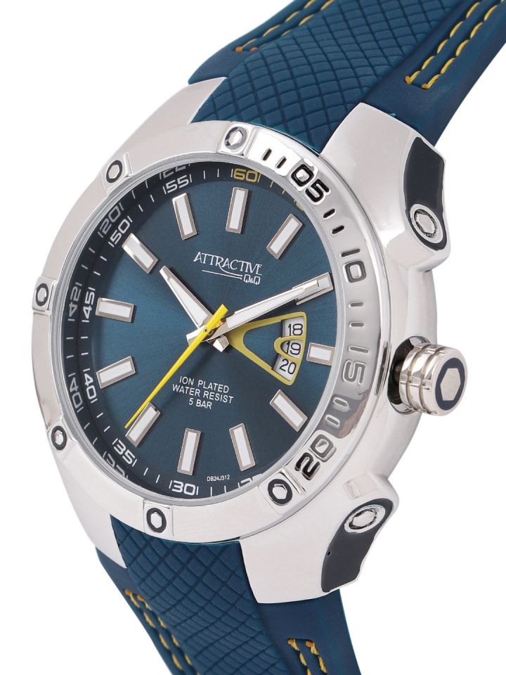 Q Q Men Blue Analogue Watch DB24J312Y