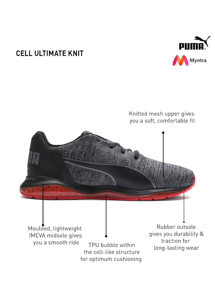 Black Cell Ultimate Knit Running Shoes 