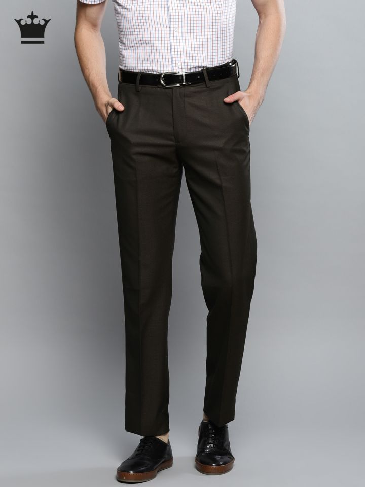 Buy Louis Philippe Men Regular Fit Navy Stripe Fromal Trousers Online   Lulu Hypermarket India