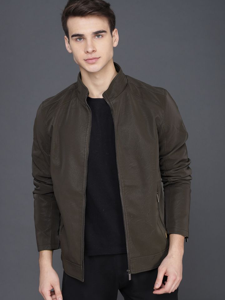 Buy WROGN Men Brown Solid Tailored 
