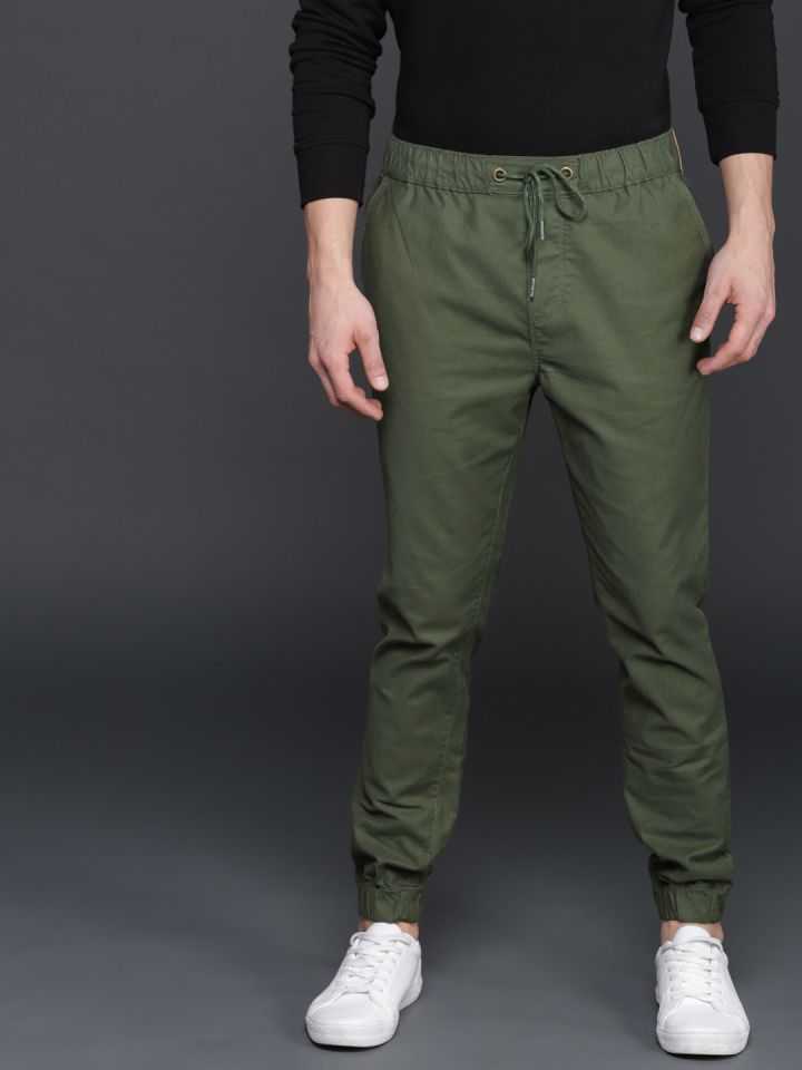 Olive colour joggers outlet