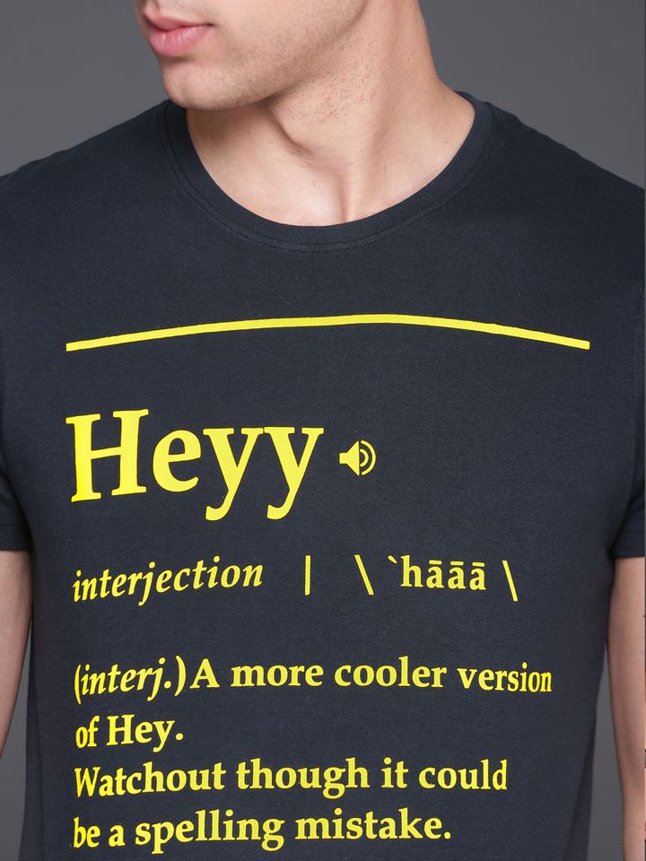 Buy Wrogn Men Navy Blue Printed Round Neck T Shirt Tshirts For Men 6833036 Myntra Or was there someone third? myntra