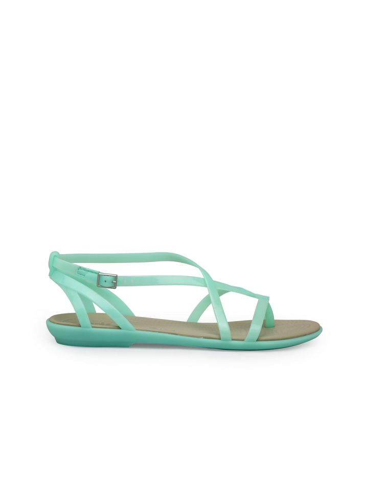 Buy Crocs Isabella Women Green Open Toe Flats Flats for Women