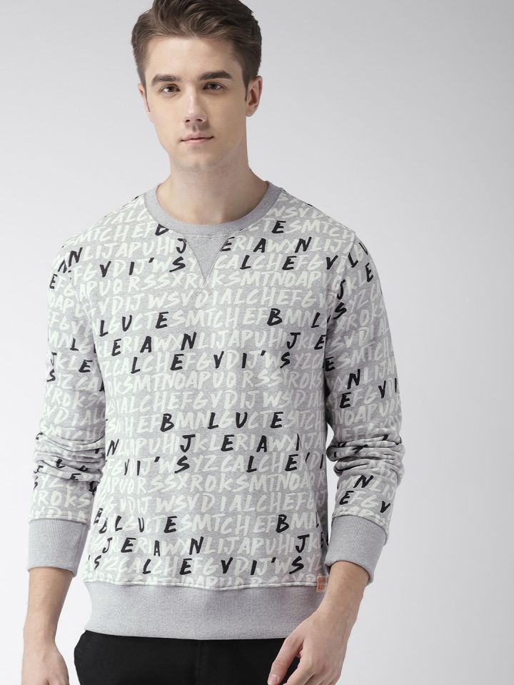 levi's full sleeve printed men's sweatshirt