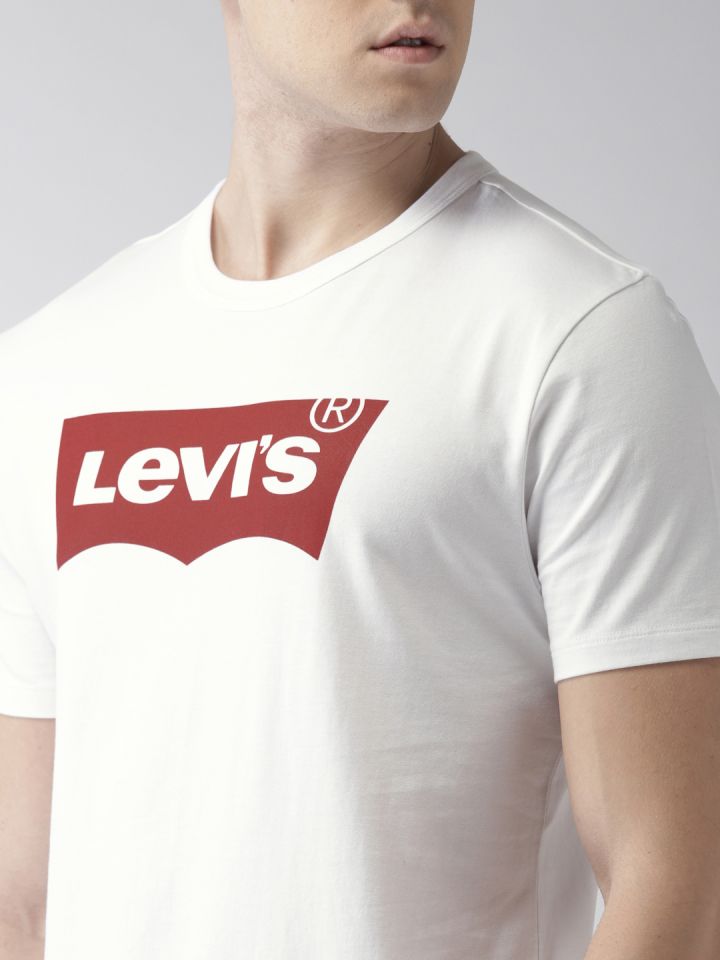 Levis white t shirt men hot sale