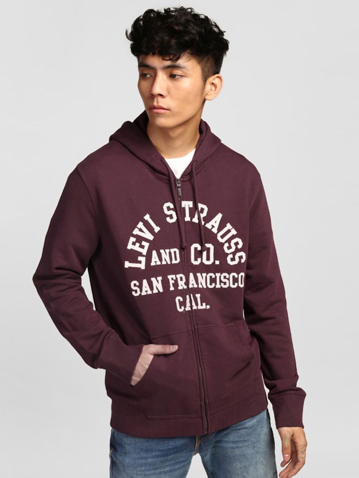 levi's burgundy hoodie