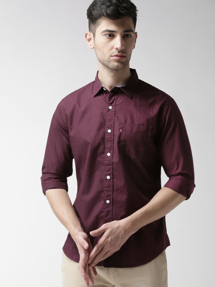 levis maroon shirt