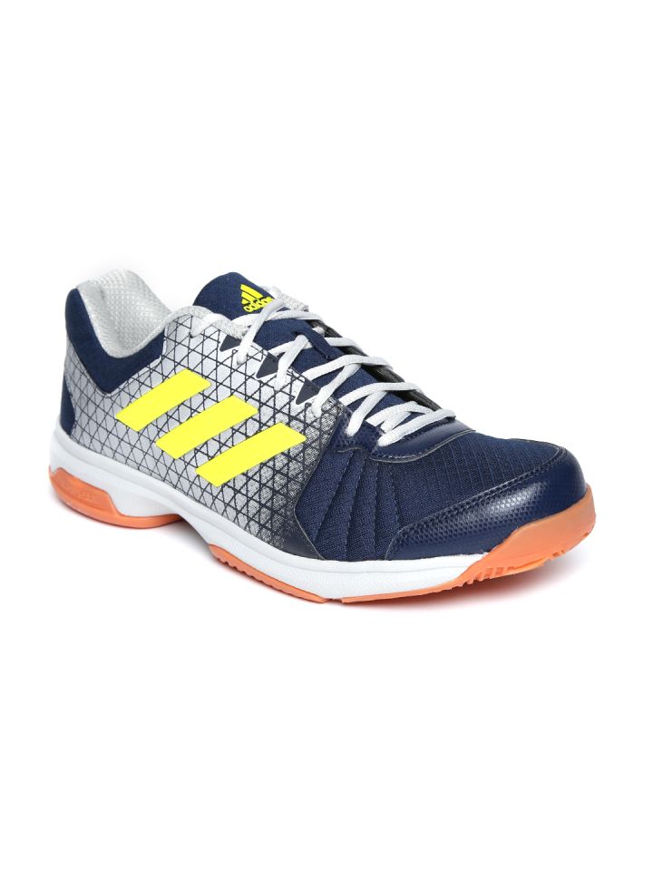 Buy ADIDAS Men Navy Blue Silver Toned Net Nuts Indoor Printed