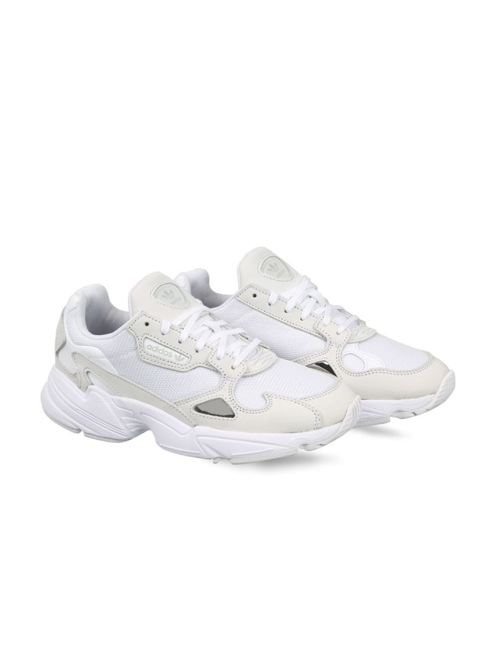 adidas originals falcon white trainers