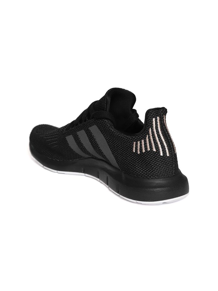 adidas swift run black & white womens shoes