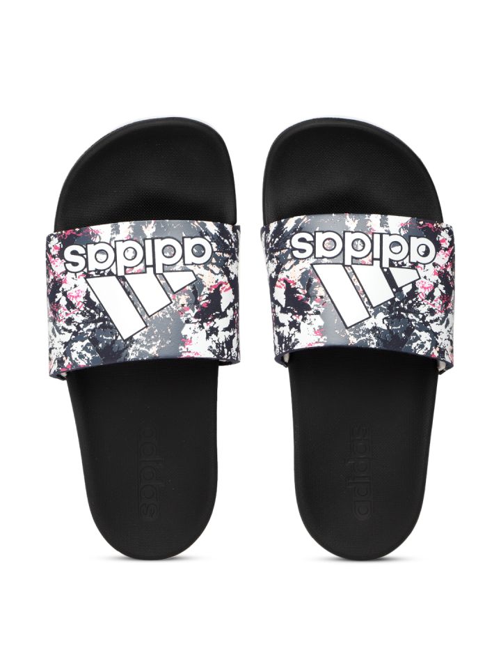 Adidas slides black and pink deals