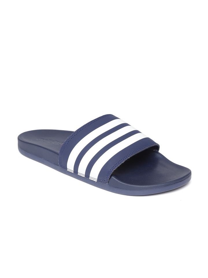 Navy blue adidas best sale slides