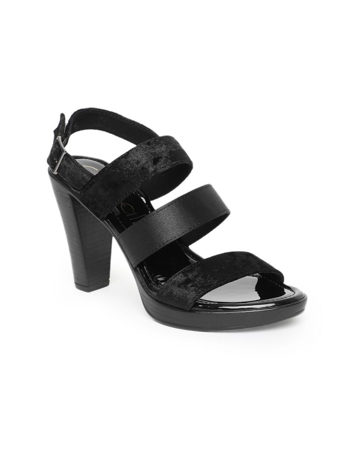 Catwalk black block heels top