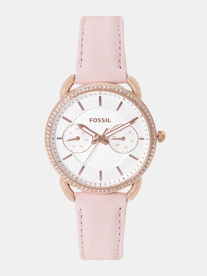 Buy Fossil Women White \u0026 Gold Toned 
