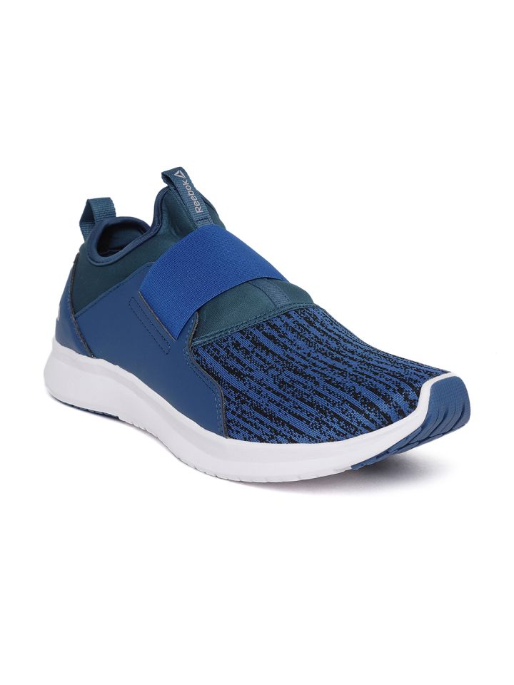 Reebok Men Blue Slip On LP Patterned Walking Shoes