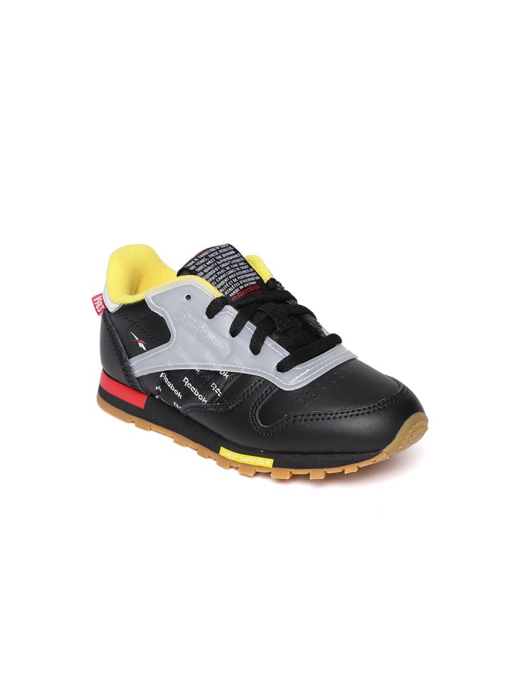 Buy Reebok Classic Boys Black Off White Classic Leather Altered
