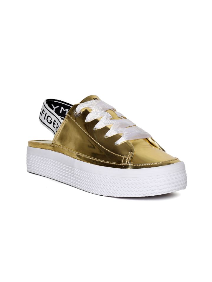 tommy hilfiger gold shoes