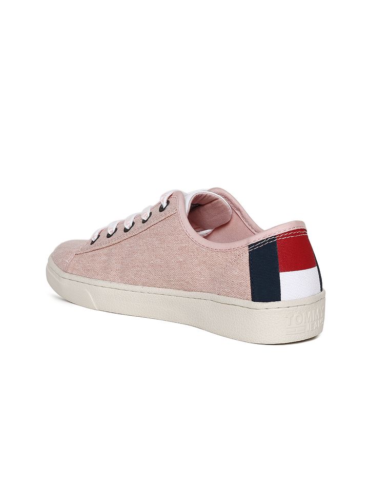 tommy hilfiger white and pink sneakers