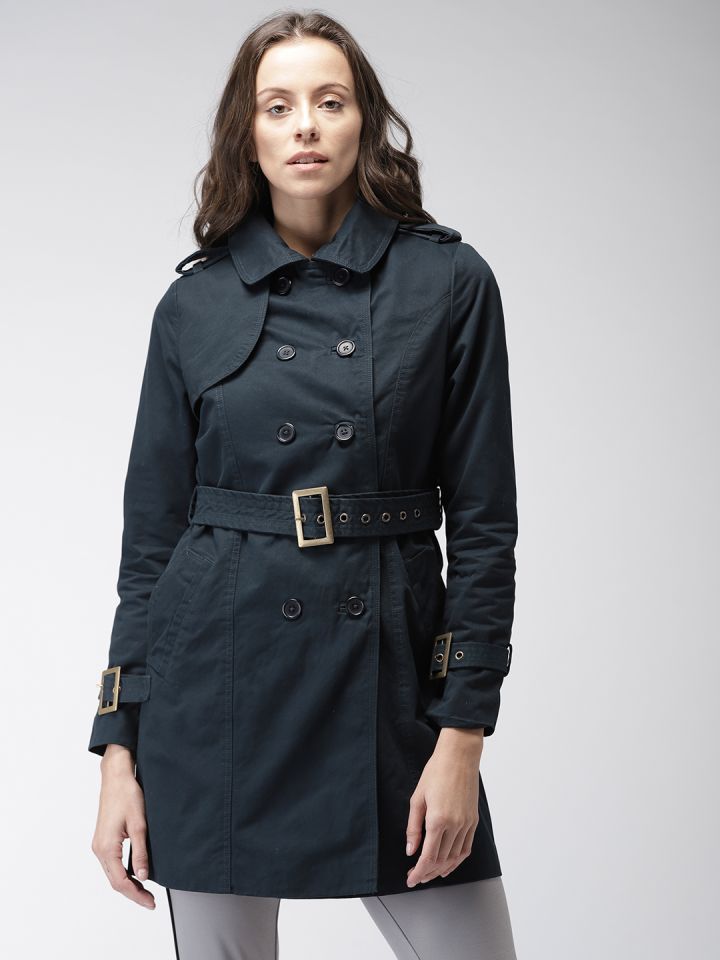 Buy Bossini Women Blue Solid Tailored Jacket Jackets for Women