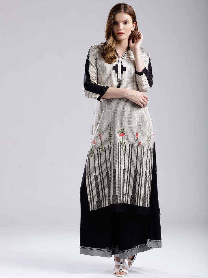 W woven sales design kurta