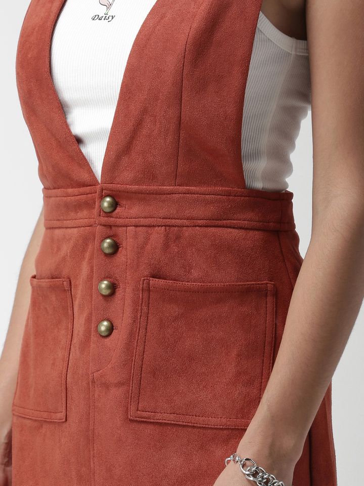 rust pinafore