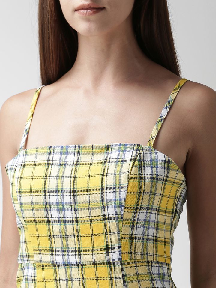 Forever 21 hotsell yellow plaid dress