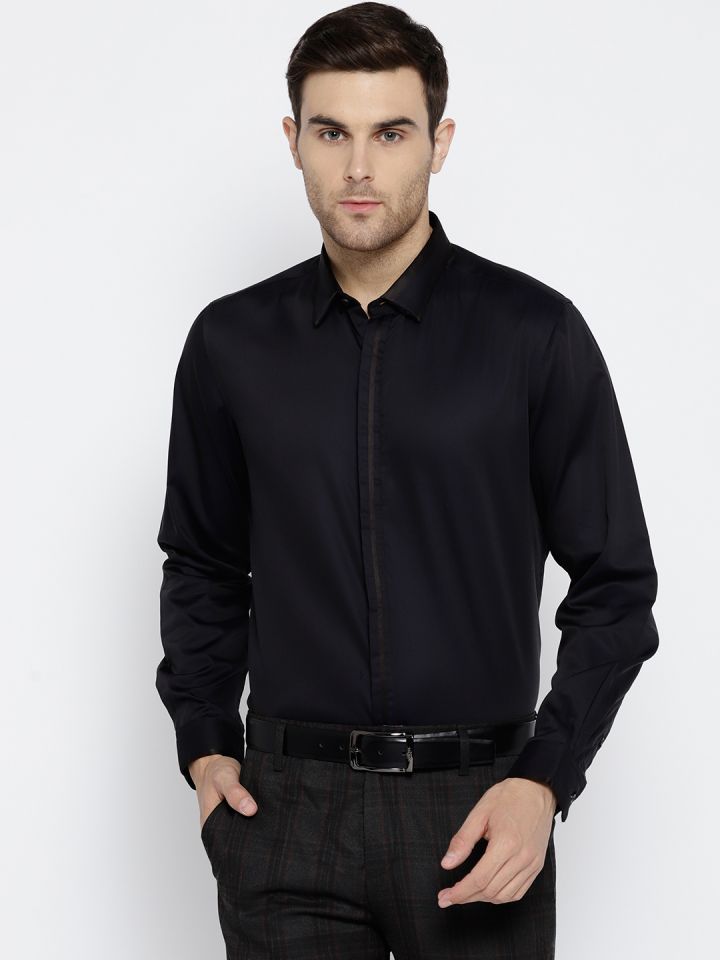 navy blue party wear shirt