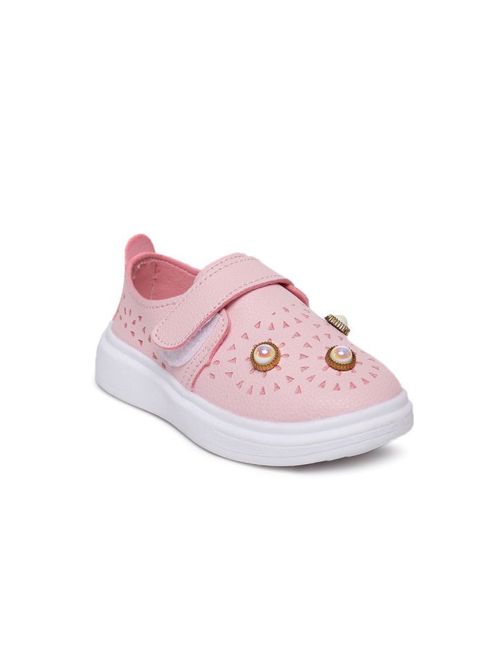 pink slip on sneakers
