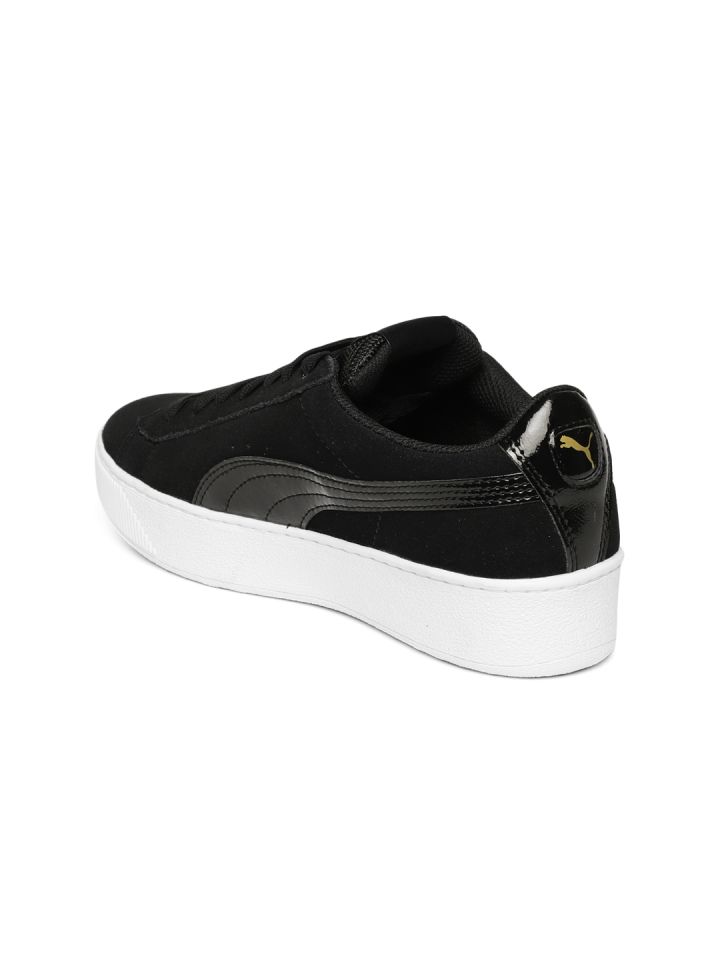 Puma vikky platform black white hot sale