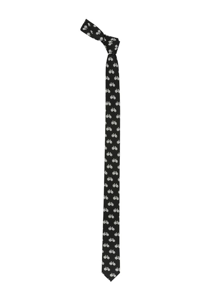 Buy The Tie Hub Black White Printed Skinny Tie Ties for Men