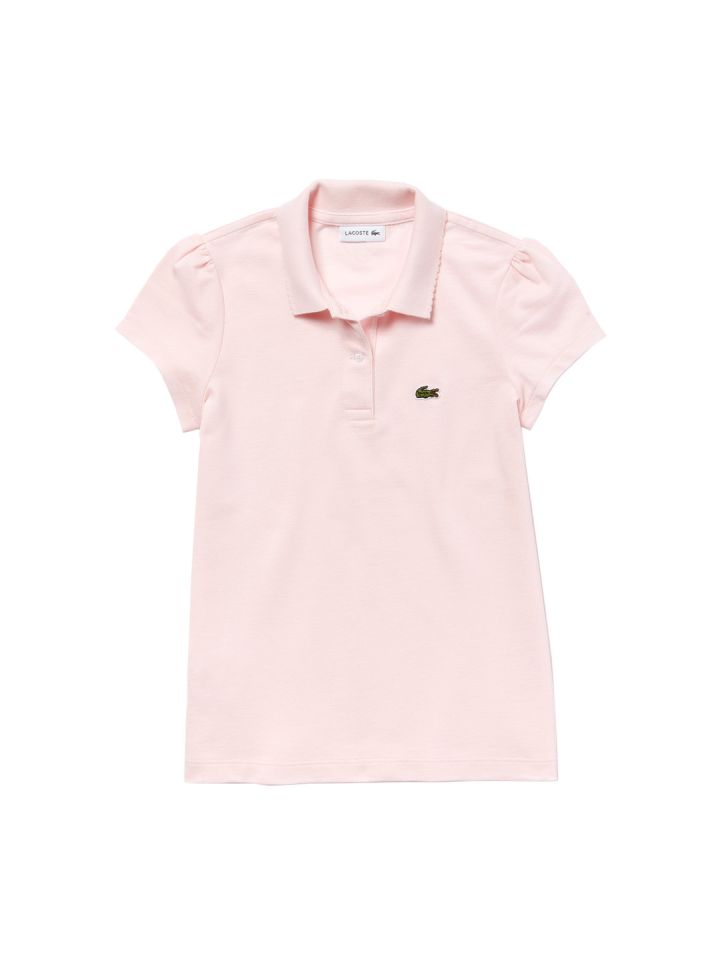 Buy Lacoste Girls Pink Solid Polo Collar T Shirt Myntra