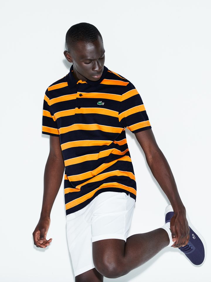 Lacoste men's deals striped polo shirt