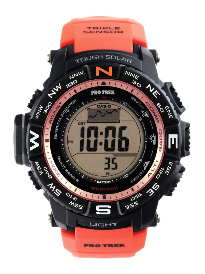Buy Casio Protrek Men Red Digital Watches SL88 PRW 3500Y 4DR